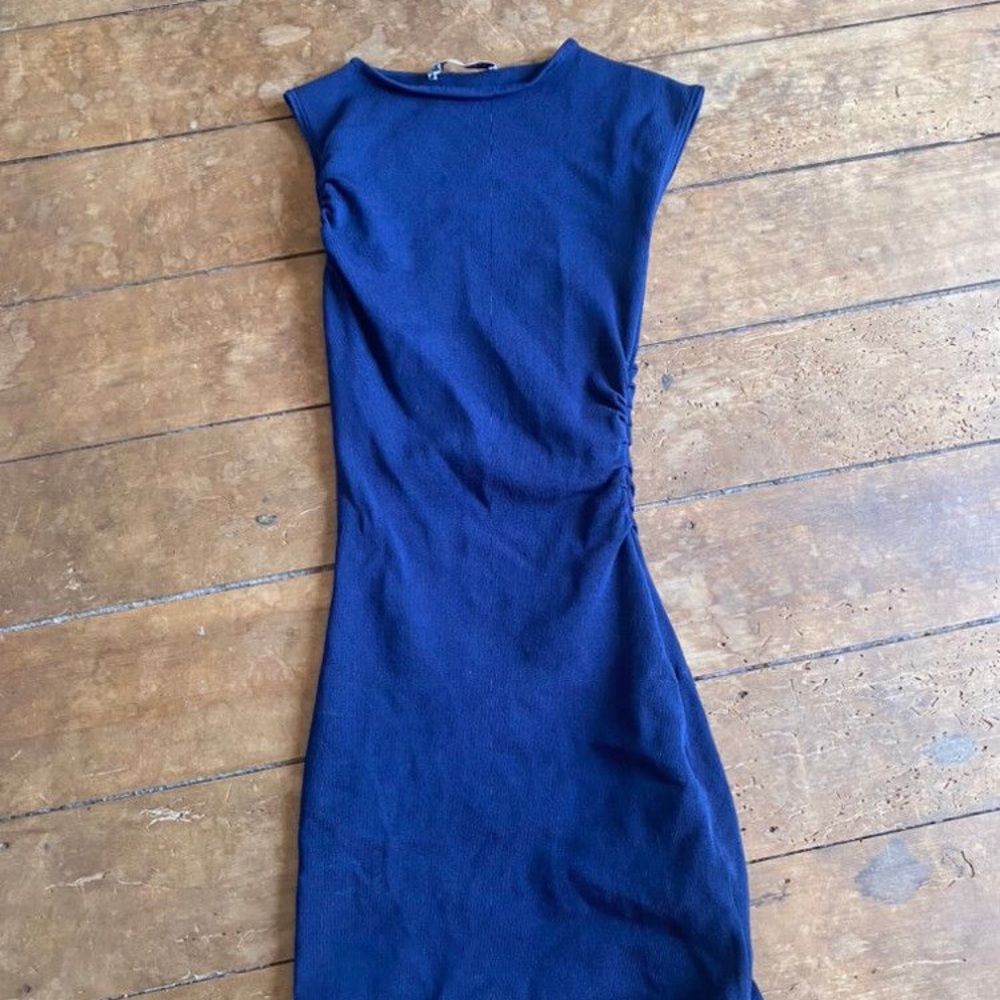 Zara Navy Midi Dress